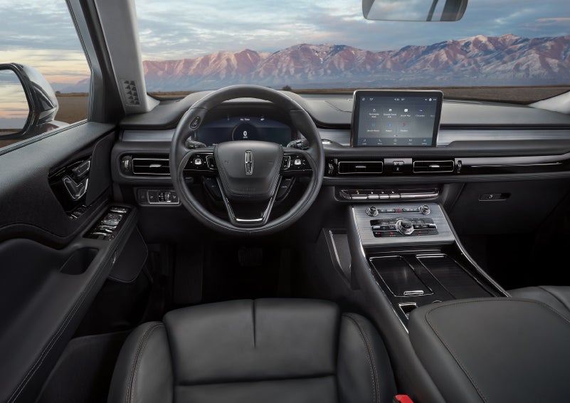 The interior of a Lincoln Aviator® SUV is shown | Sentry Lincoln in Medford MA