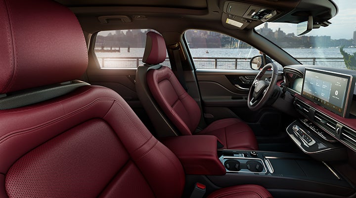 The available Perfect Position front seats in the 2024 Lincoln Corsair® SUV are shown. | Sentry Lincoln in Medford MA