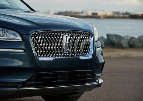 The grille of a 2022 Lincoln Corsair is shown | Sentry Lincoln in Medford MA