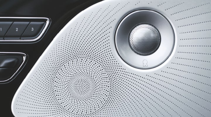 A stylish speaker cover of a 2024 Lincoln Aviator® SUV is shown | Sentry Lincoln in Medford MA