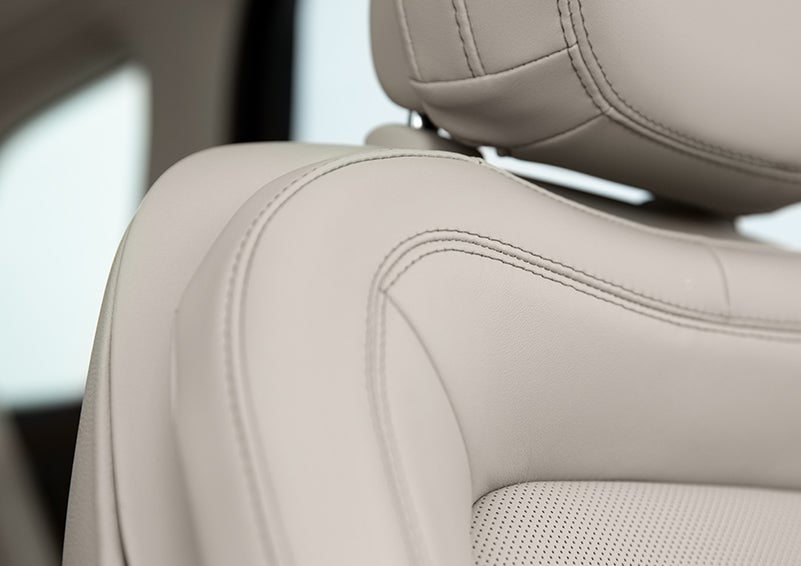 Fine craftsmanship is shown through a detailed image of front-seat stitching. | Sentry Lincoln in Medford MA