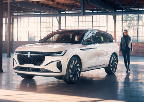 A person approaches a 2024 Lincoln Nautilus® SUV. | Sentry Lincoln in Medford MA