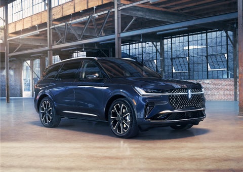 A 2024 Lincoln Nautilus® SUV is parked in an industrial space. | Sentry Lincoln in Medford MA