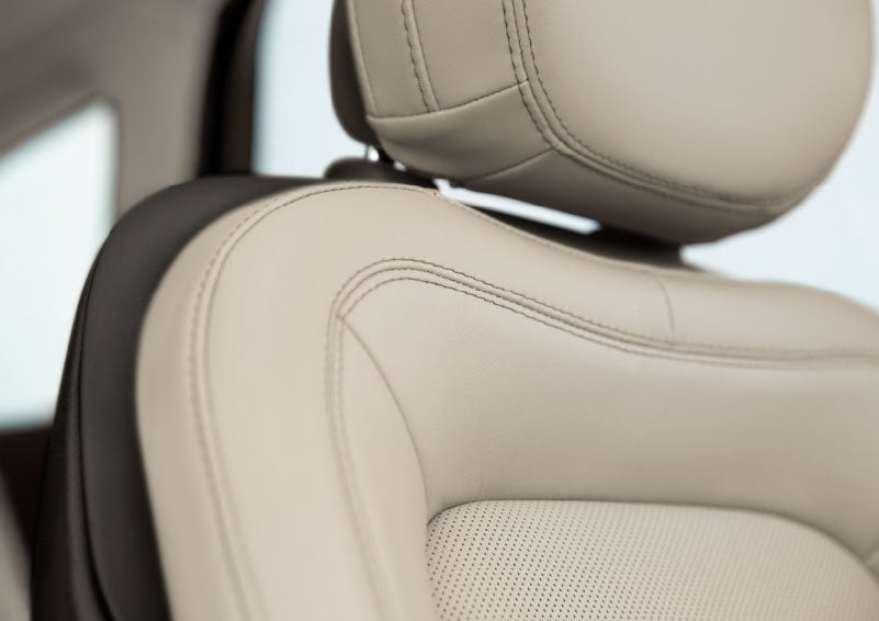 Fine craftsmanship is shown through a detailed image of front-seat stitching. | Sentry Lincoln in Medford MA