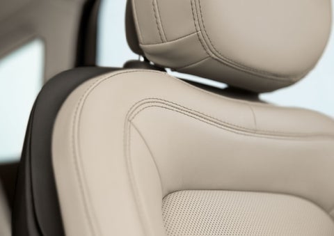 Fine craftsmanship is shown through a detailed image of front-seat stitching. | Sentry Lincoln in Medford MA