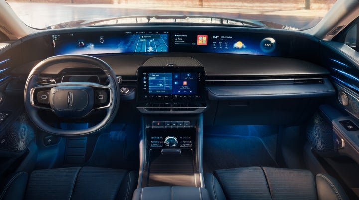 A large panoramic display is shown on the dashboard of a 2025 Lincoln Nautilus® SUV | Sentry Lincoln in Medford MA