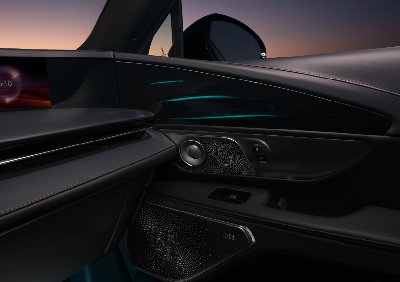 Selectable ambient lighting glows in the passenger door panel. | Sentry Lincoln in Medford MA