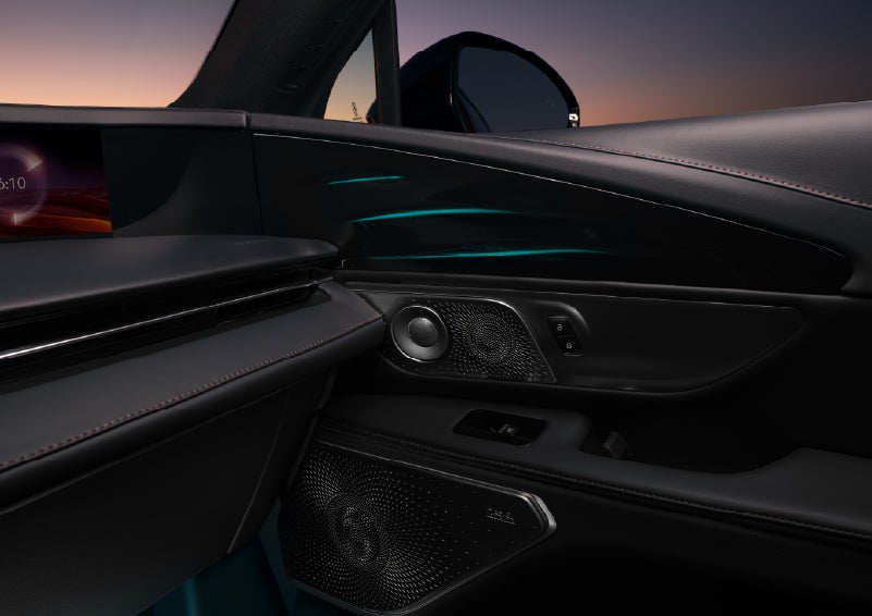 Selectable ambient lighting glows in the passenger door panel. | Sentry Lincoln in Medford MA