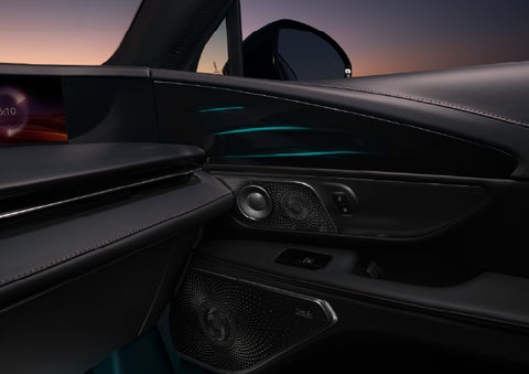 Selectable ambient lighting glows in the passenger door panel. | Sentry Lincoln in Medford MA