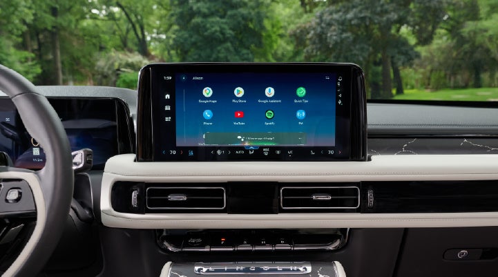 The center touchscreen inside a 2027 Lincoln Aviator® Black Label™ SUV | Sentry Lincoln in Medford MA