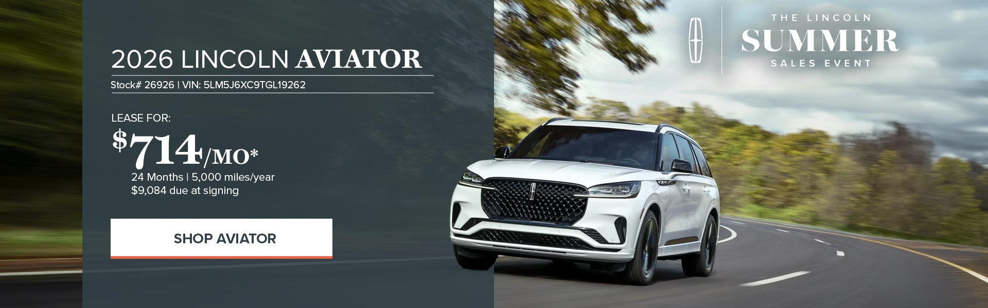 New 2026 Lincoln Aviator